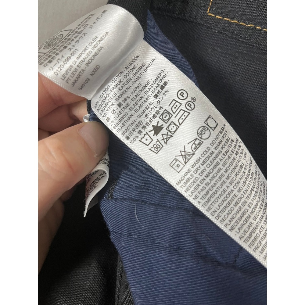 Levi's Workwear Fit Mens Canvas Pants 32x30 511 Slim Fit Black Stretch EUC - Picture 4 of 12